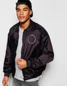 Asos Lightweight Jacket With Print - Black