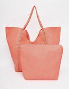 Yoki Fashion Shopper Bag - Coral