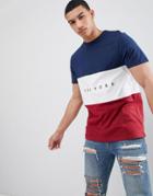 New Look Color Block T-shirt With Nyc Print In Red - Red