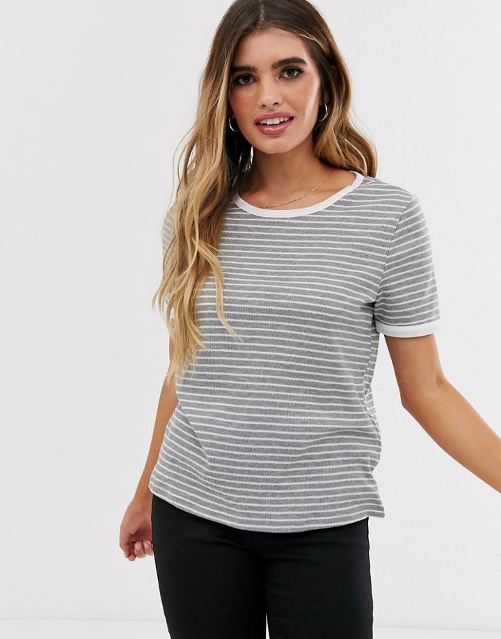 Pieces Stripe T-shirt-white