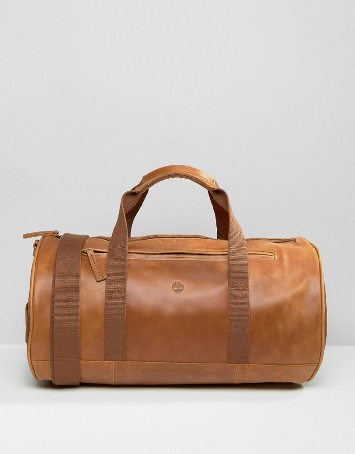 Timberland Leather Duffle Bag Brown - Brown