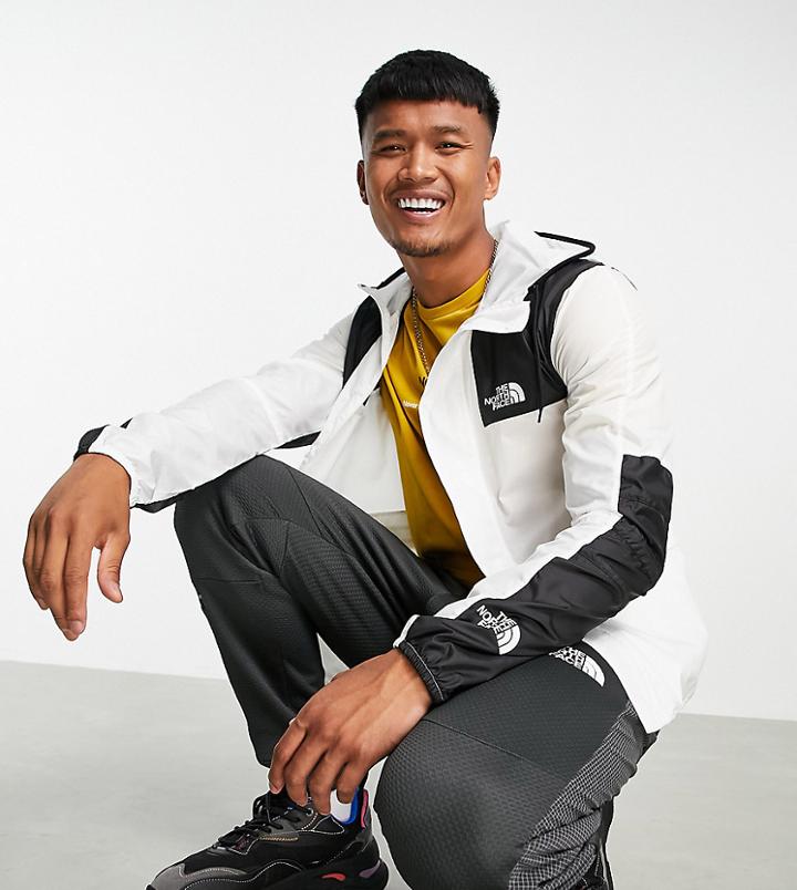 The North Face Wind Jacket In Blue - Exclusive To Asos-white