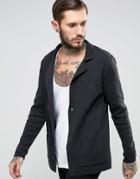Asos Knitted Blazer In Slim Fit - Black