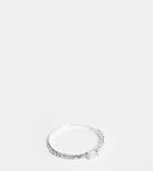 Kingsley Ryan Curve Pave Ring With Tiny Baguette Stone In Sterling Silver