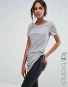 Vero Moda Tall Asymmetric T-shirt - Gray