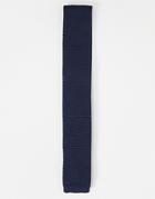 French Connection Plain Knitted Tie-navy