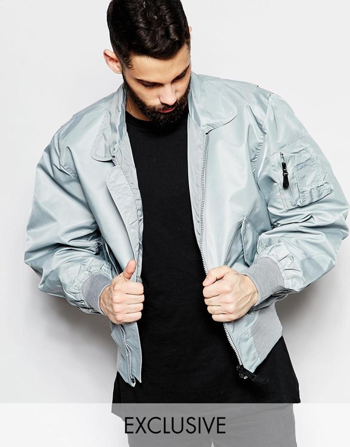 Reclaimed Vintage Ma2 Bomber Jacket - Gray