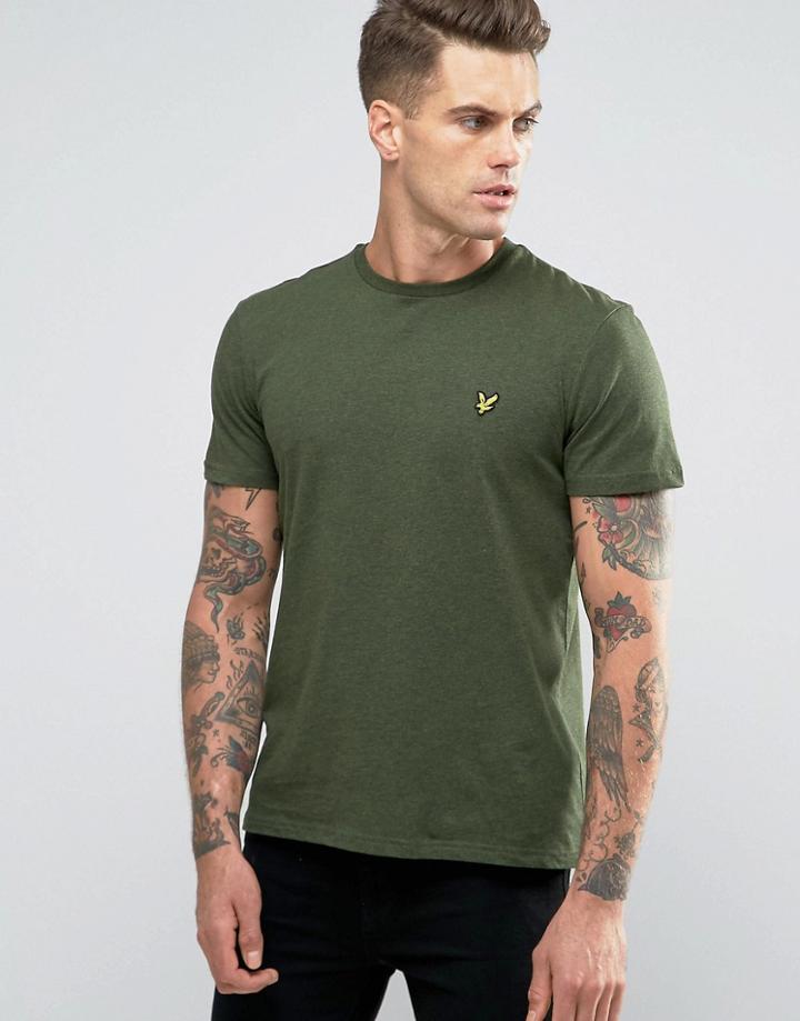 Lyle & Scott T-shirt Eagle Logo In Green Marl - Green