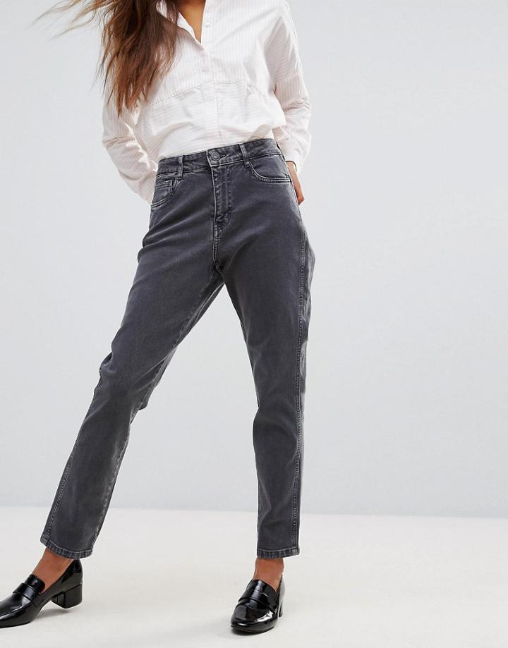 Adpt Mom Washed Jeans - Black