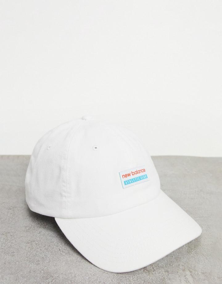New Balance Label Logo Cap In White
