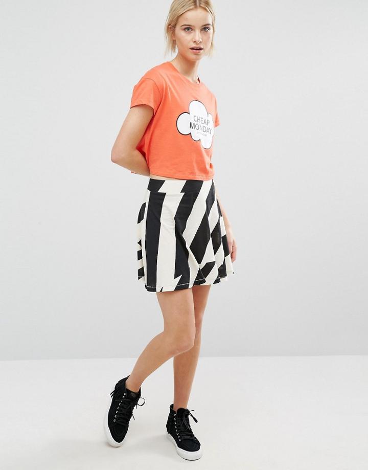 Cheap Monday Guru Stripe Skirt - Beige
