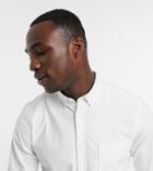 Asos Design Tall Slim Fit Oxford Shirt In White