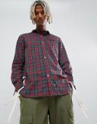 Sixth June Oversized Shirt In Red Check