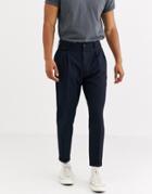 Selected Homme Slim Fit Tapered Smart Pants In Navy