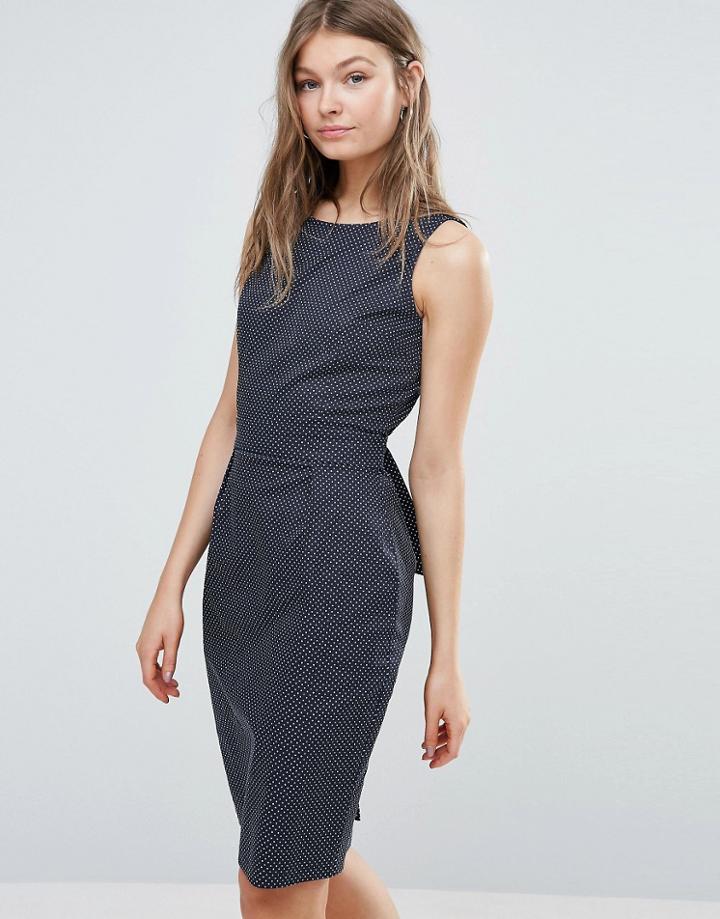 Sugarhill Boutique Polka Dot Pencil Dress - Gray
