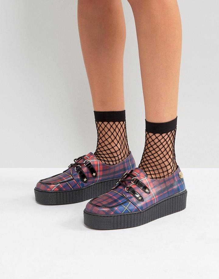 Gigi Hadid Leather Creeper Shoe - Multi