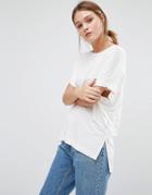 New Look Oversized Jersey T-shirt - Cream