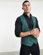 Twisted Tailor Vest In Forest Green