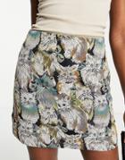 & Other Stories Cat Jacquard Mini Skirt In Multi