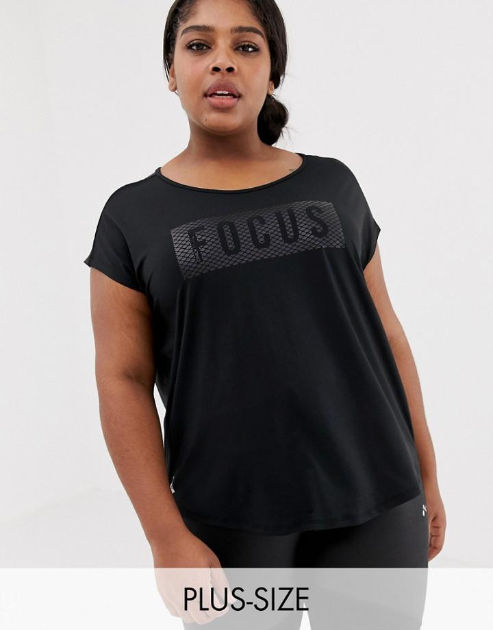 Only Play Curvy Plus Short Sleeve Training Tee - Black