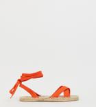 Asos Design Jala Tie Leg Sandal Espadrilles In Orange - Orange