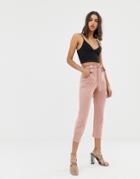 Love Belted Tapered Leg Pants - Cream