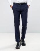 Harry Brown Slim Fit Plain Suit Pants - Navy