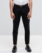 Asos Skinny Smart Chino Pants In Black - Black