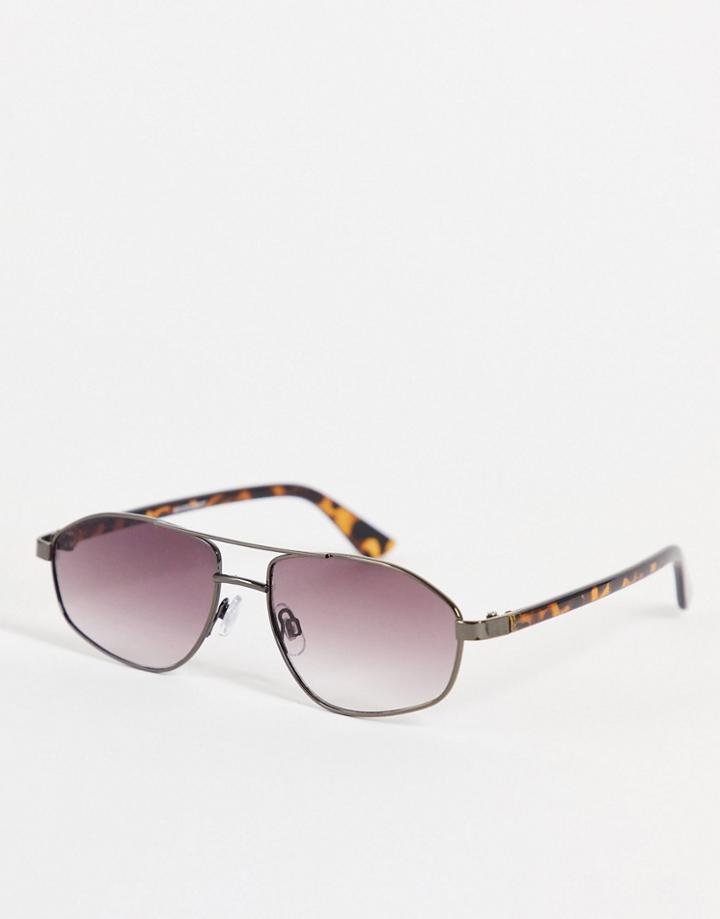 Madein Aviator Style Sunglasses With Printed Frame-multi