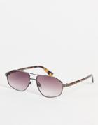 Madein Aviator Style Sunglasses With Printed Frame-multi