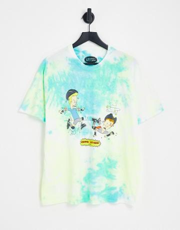 New Look Beavis & Butthead Tie Dye T-shirt In Multi
