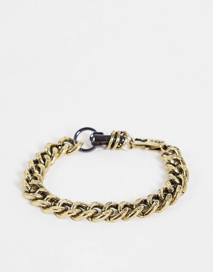 Icon Brand Reset Industrial Clasp Bracelet In Gold