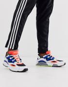 Adidas Originals Lx Con Sneakers In White With Blue Stripes