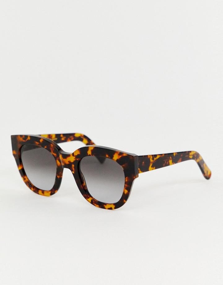 Monokel Eyewear Cleo Cat Eye Sunglasses In Tort - Brown