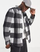 Topman Buffalo Check Shirt In Black