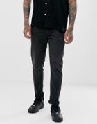 Topman Slim Jeans In Washed Black