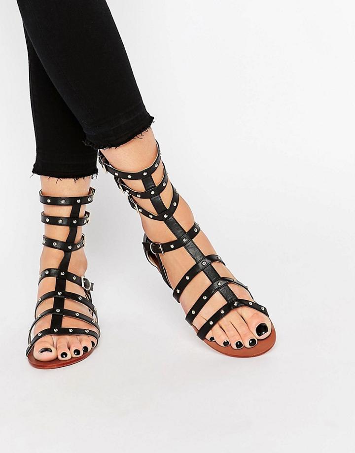Oasis Roma Stud High Glad In Black - Black