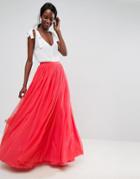 Asos Tulle Maxi Prom Skirt - Orange