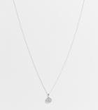 Asos Design Sterling Silver Necklace With Faux Pearl Pendant In Silver