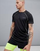 Asos 4505 T-shirt With Breathable Mesh Panels And Quick Dry In Black - Black