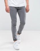 Only & Sons Skinny Washed Gray Jeans - Gray