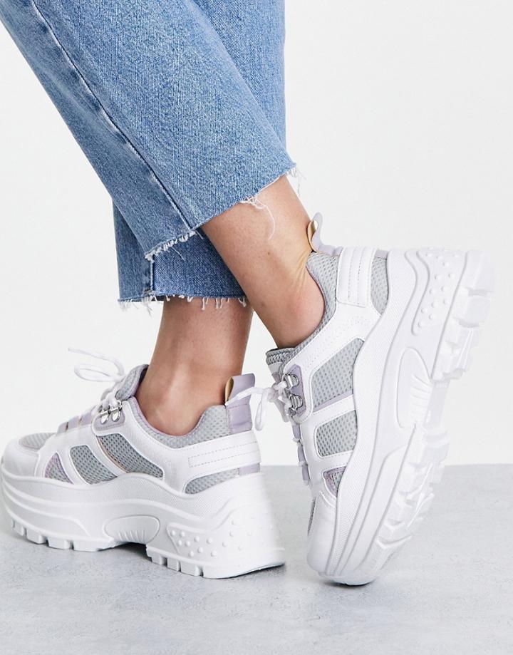 Topshop Como Chunky Sneakers In Lilac-purple
