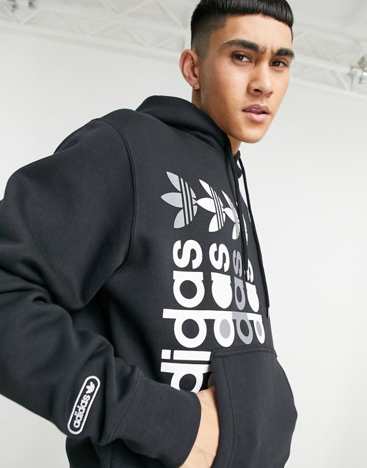 Adidas Originals Forum Hoodie In Black And Pink