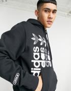 Adidas Originals Forum Hoodie In Black And Pink