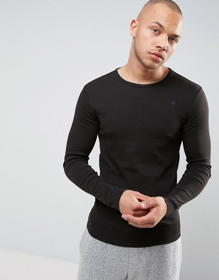 G-star Raw Long Sleeve Top In Black - Black
