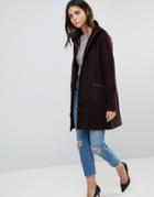 Vero Moda Funnel Neck Coat - Brown