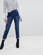 Missguided Riot High Rise Mom Jeans - Blue