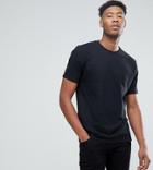 Asos Tall Relaxed Fit T-shirt With Crew Neck In Black - Black