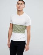 Only & Sons Crew Neck T-shirt In Color Block - Gray