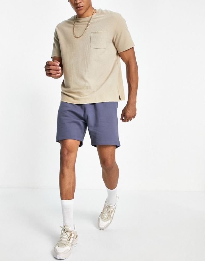 Weekday Standard Set Jersey Shorts In Dark Blue-blues